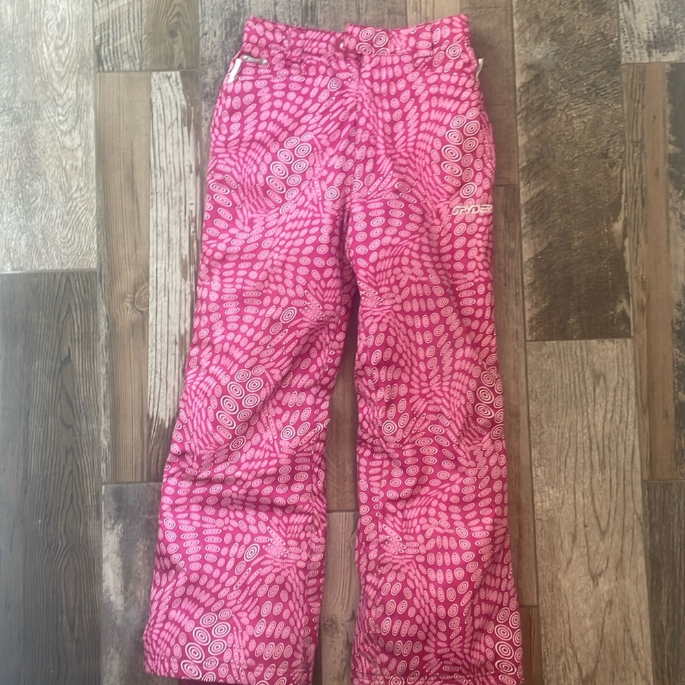 SPYDER Girls Pink Waterproof Ski Snowboard Pants Youth 14